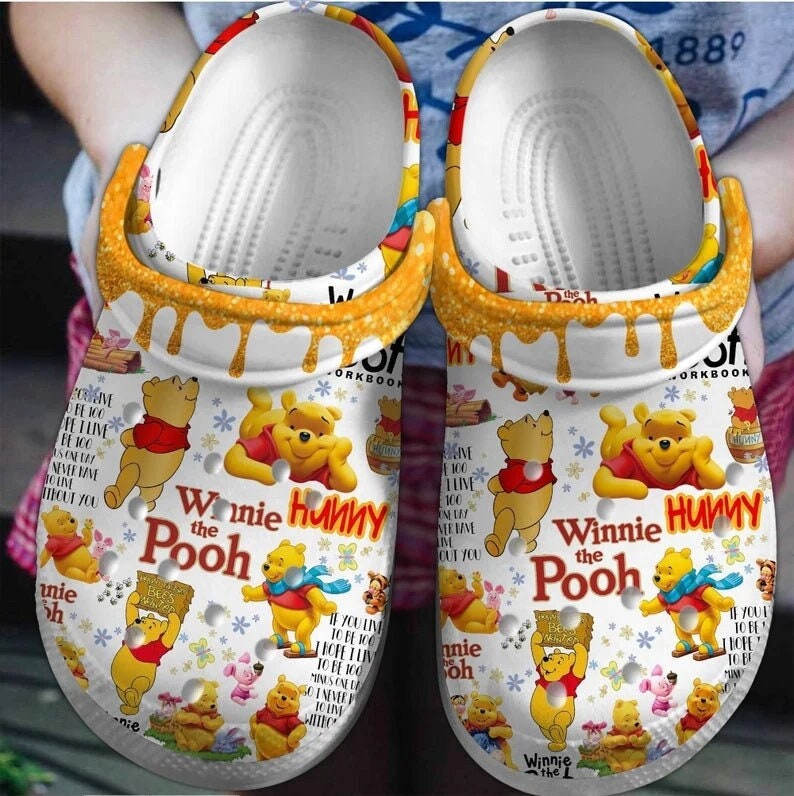 Winnie The Pooh Cartoon Clogs, Pooh Summer Clogs, Pooh Bear Fans Gift