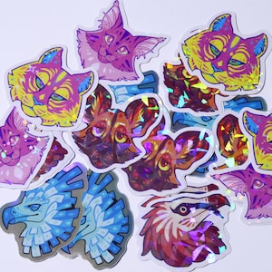 Holographic Animal Stickers