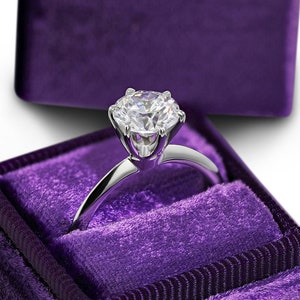 Diamond Engagement Ring, 1 Carat Diamond, White Gold Band Engagement, Diamond Gold Ring, 14K White Gold Solitaire Ring, Classic ring design