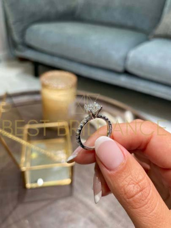 White Gold 5 Stone Diamond Engagement Ring - Dianna Rae Jewelry