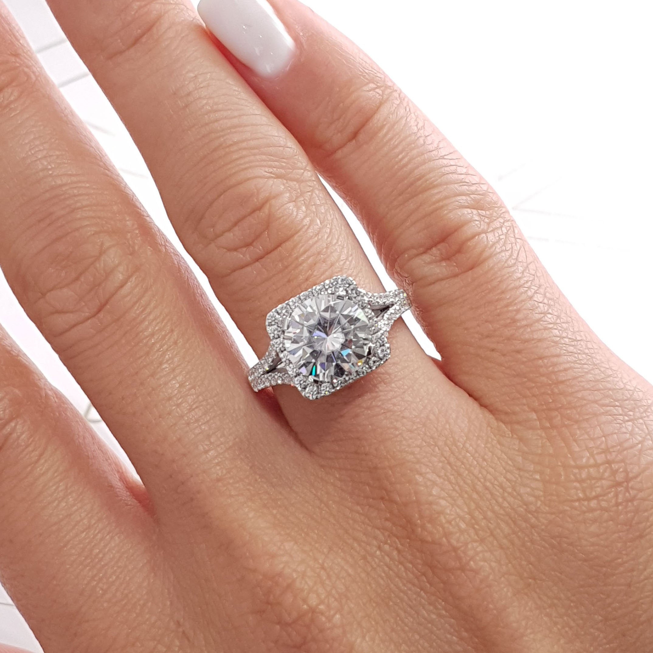 3 carat moissanite ring