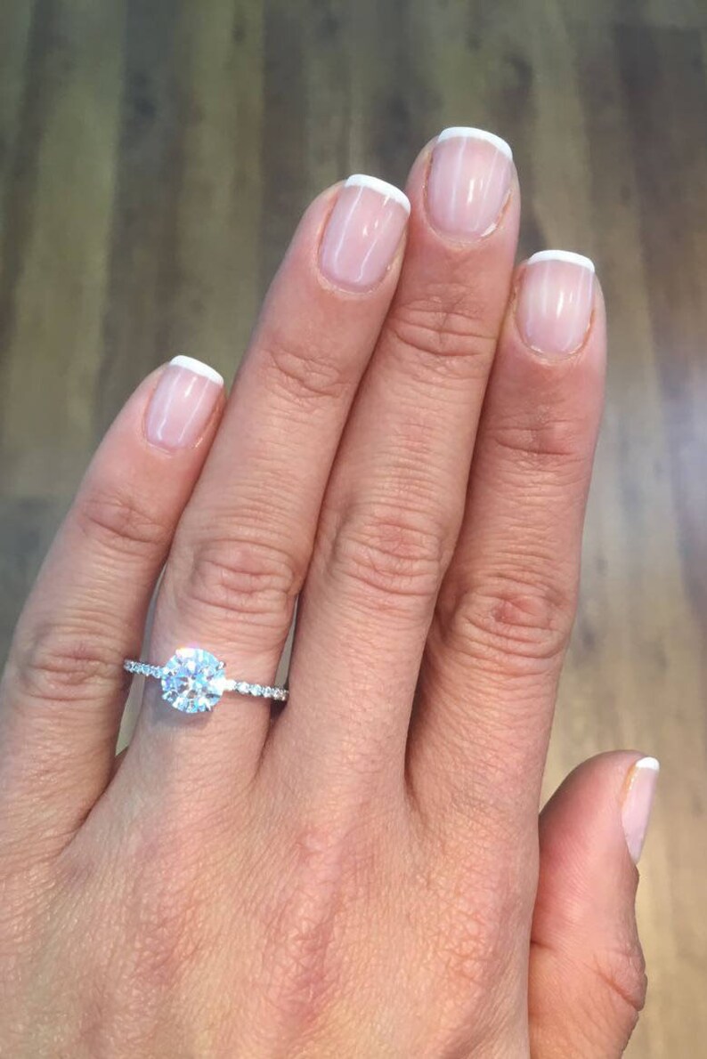 1 8 Carat Diamond Round Brilliant Cut Diamond Engagement Etsy