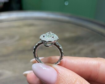 Gorgeous Engagement Ring Pear Halo Style 14K White Gold With Gorgeous Engagement Ring Pear Halo Style 14K White Gold With