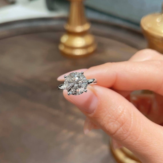 3 Carat Solitaire Diamond Engagement Ring Diamond Engagement - Etsy