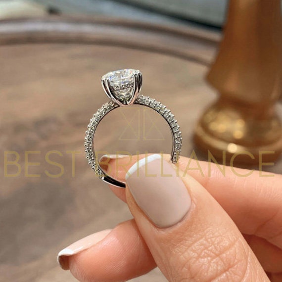 2.5ct Radiant Diamond Engagement Ring F VS2 Radiant 