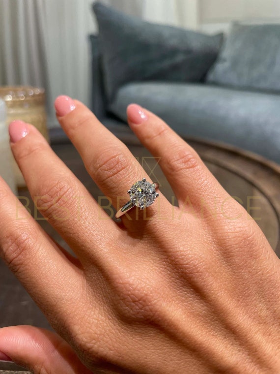 Harper Diamond Engagement Ring -18K White Gold, Solitaire, 2 Carat, – Best  Brilliance