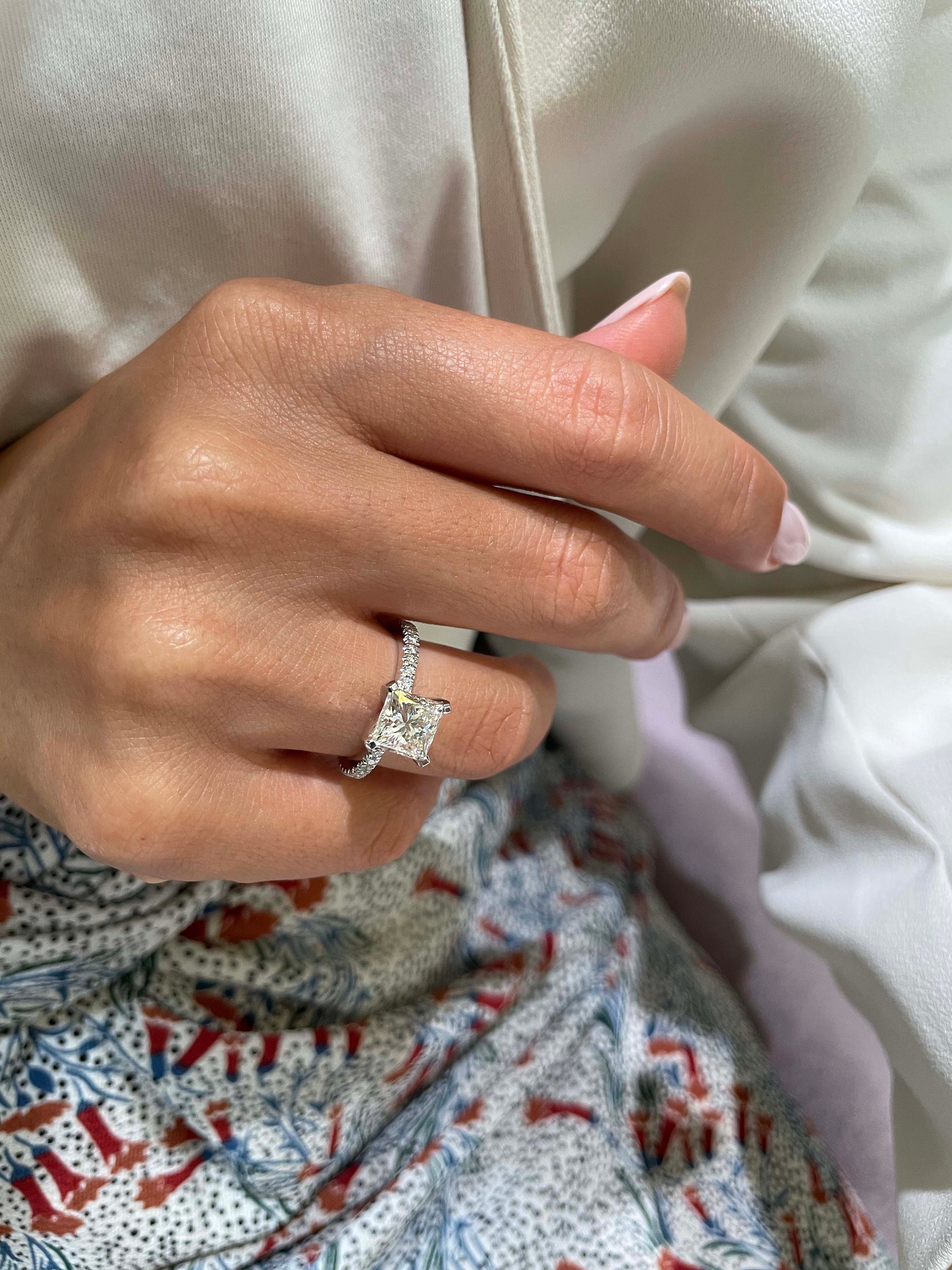 Diamond 14K White Gold Engagement Ring 