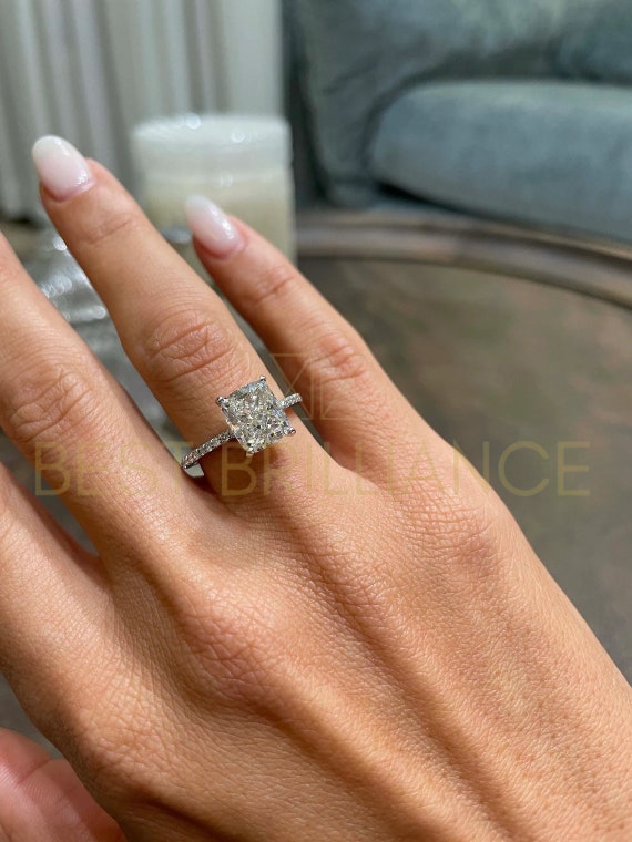 2 Carat Round Cut GIA Certified Diamond Luxurious Halo Cheap Diamond  Wedding Ring Set 10K White Gold - JeenJewels