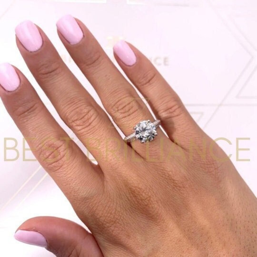 Carat Round Diamond Ring Carat Diamond Engagement Ring, IGI