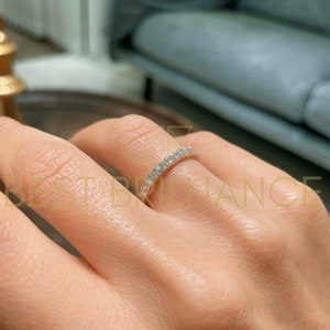 Diamond Wedding Band, 14k Gold Ring, Natural Round Pave Diamonds, Certified by IGA, Simple Wedding Band, Minimalist Jewelry, 0.50 Carat VS1