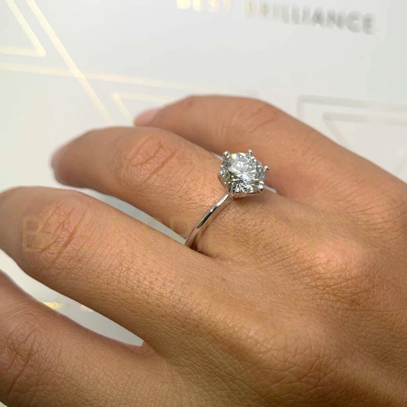 Carat Lab Grown Diamond Engagement Ring 14K White Gold