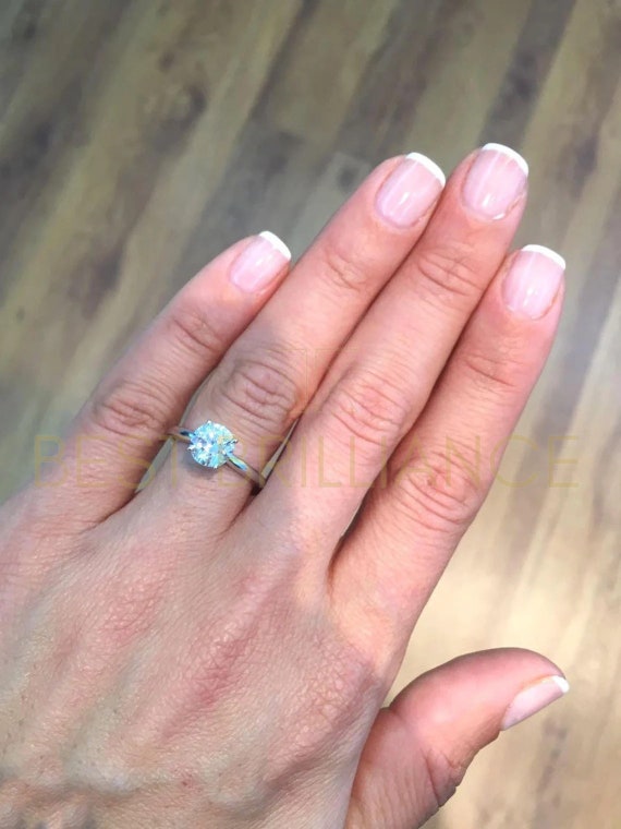 Sparkling 925 Sterling Silver 14K Gold Filled White Blue Sapphire Diamond  Ring Engagement Bridal Wedding Band Rings - Walmart.com