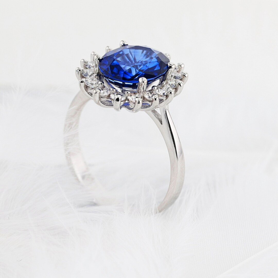 Blue diamond engagement rings for sale best sale