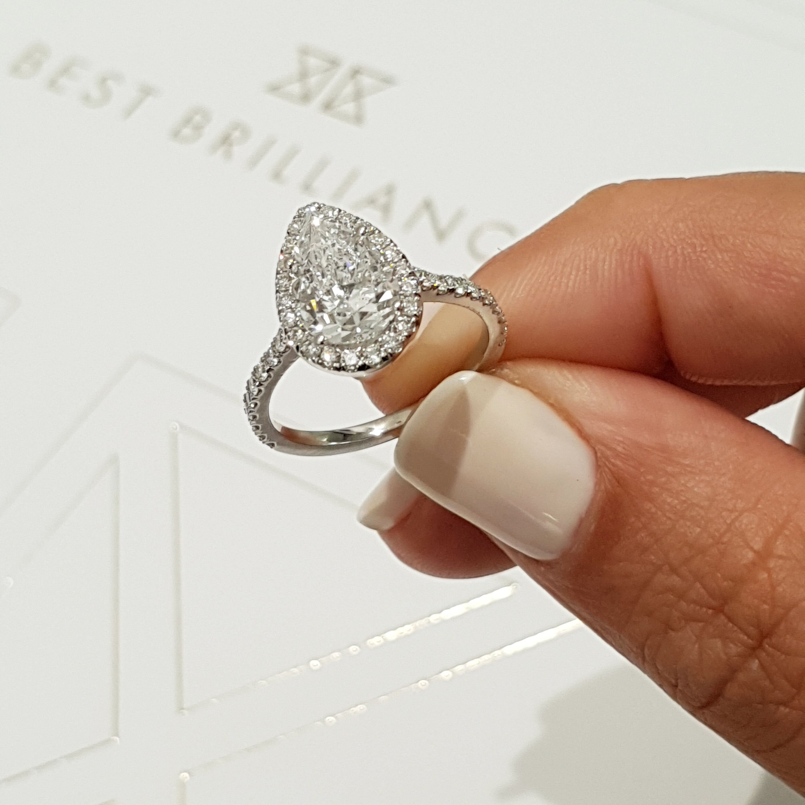 1.5 Carat Pear Engagement Ring Diamond 
