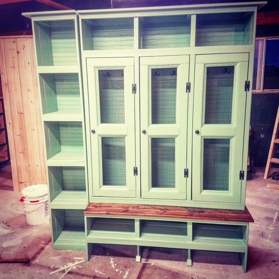 Custom Cabinet With Wire Mesh Doors