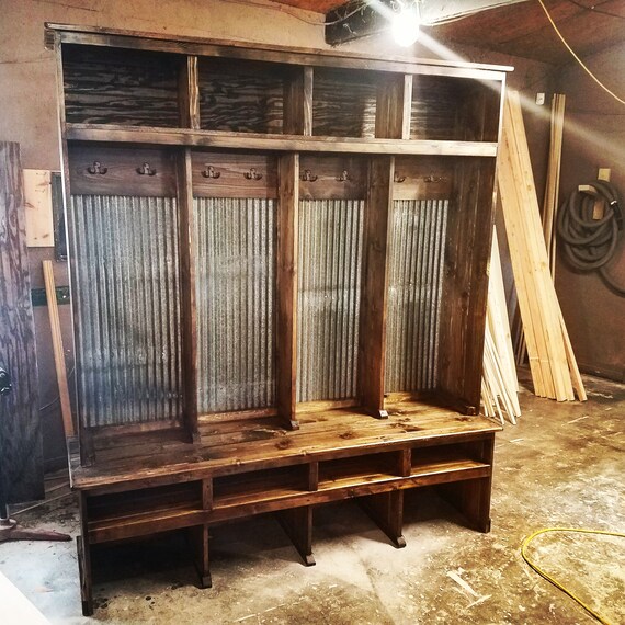 72 Rustic Tin Mudroom Locker Etsy
