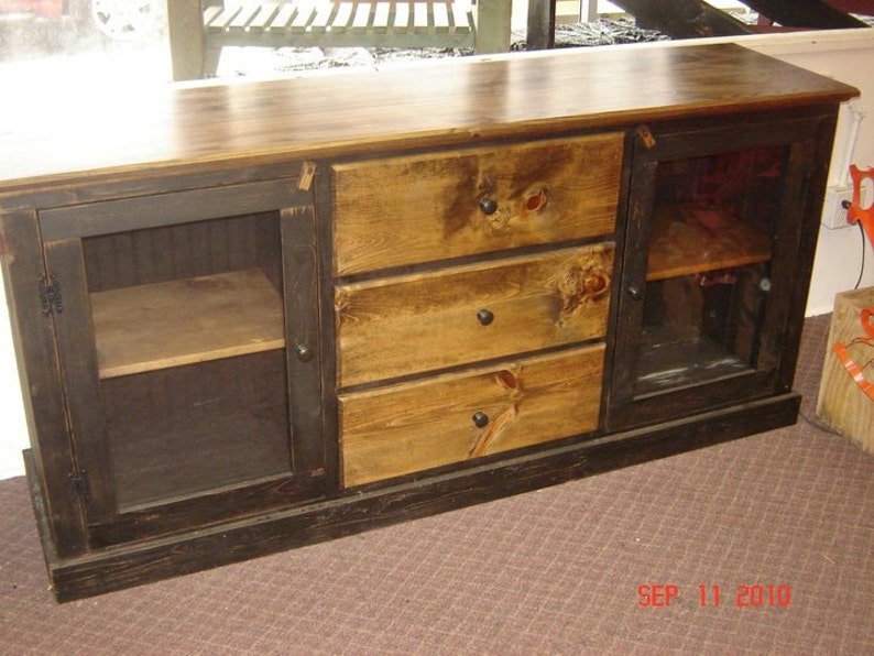 Primitive buffet/tv stand Etsy