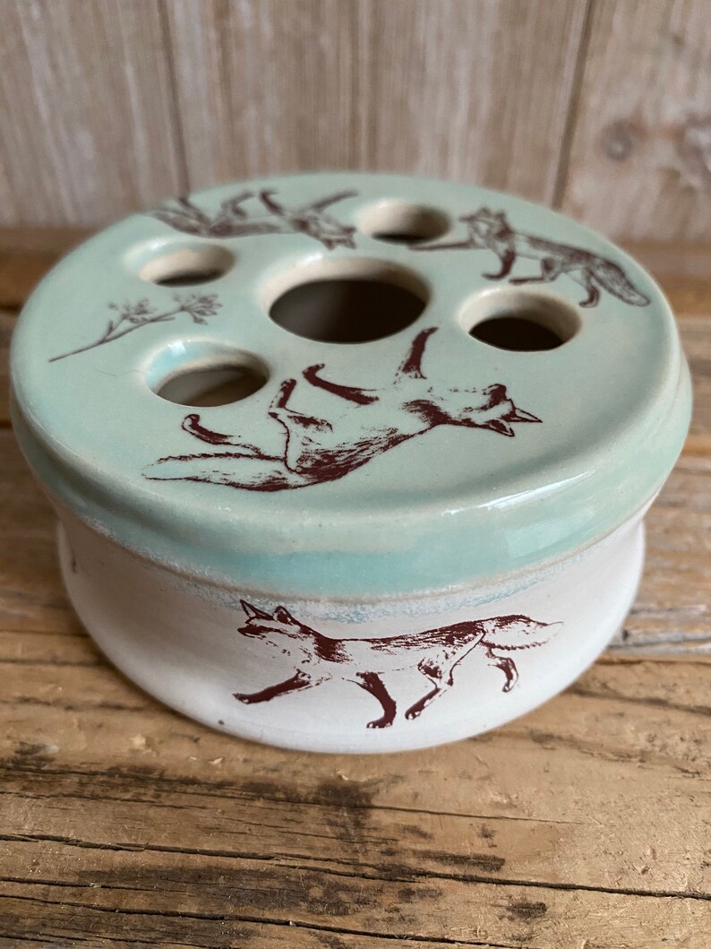 Flower Frog Ceramic Lid Fits Canning Jar Potpourri Jar Lid Etsy