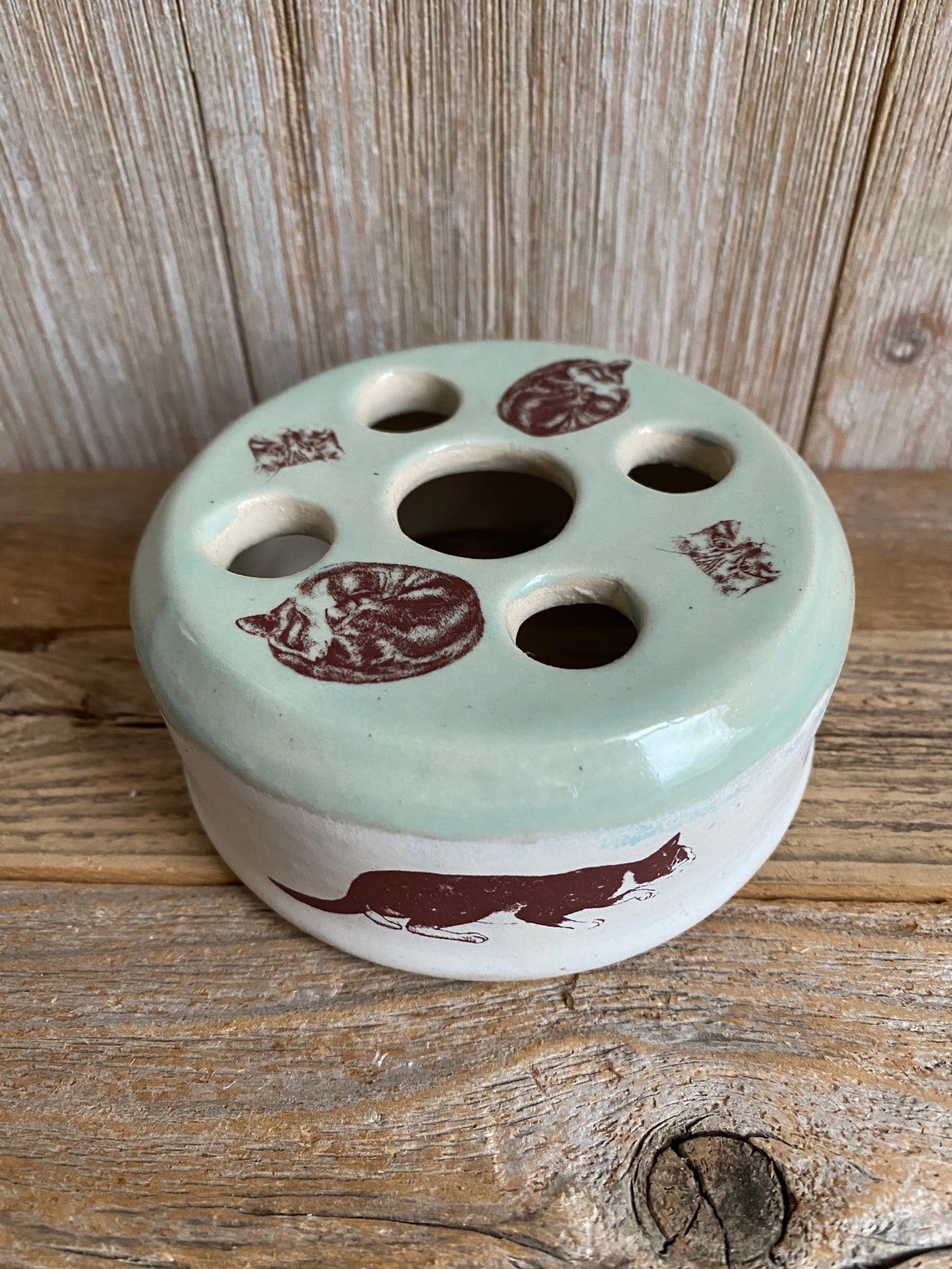 Flower frog ceramic lid fits canning jar potpourri jar lid Etsy