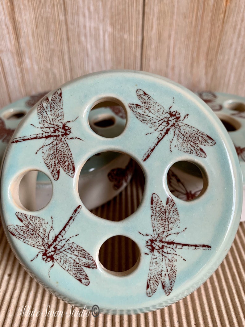 Flower frog ceramic lid fits canning jar potpourri jar lid Etsy