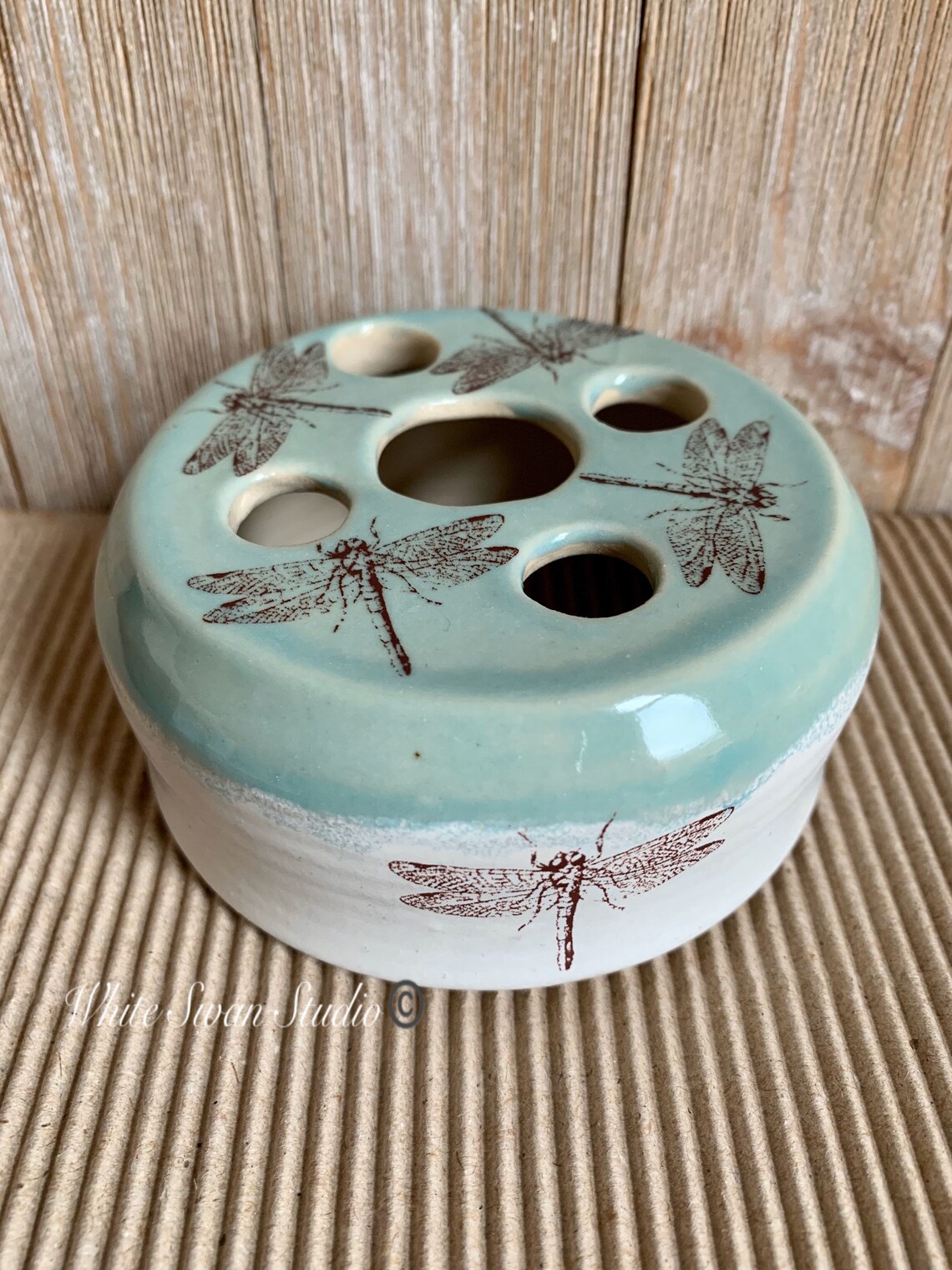 Flower frog ceramic lid fits canning jar potpourri jar lid Etsy