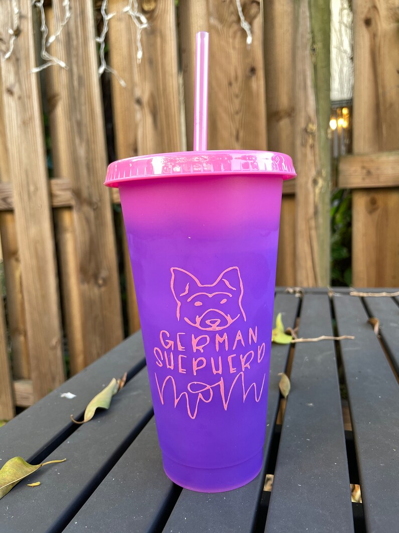 Dog Mom tumbler Aussie Gift for dog mom Lab Golden Husky etc 24 oz Tumbler Dog Mom Color Changing Tumbler cup Fur mama tumbler Pug