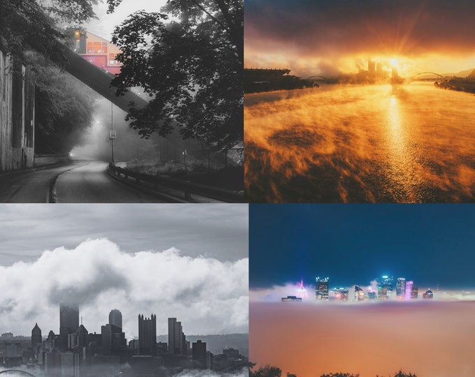 Fog in Pittsburgh - Pittsburgh Coaster Set