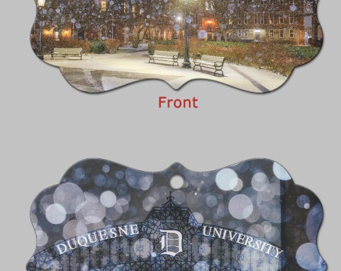 Duquesne University Snowglobes  - Pittsburgh Christmas Ornaments