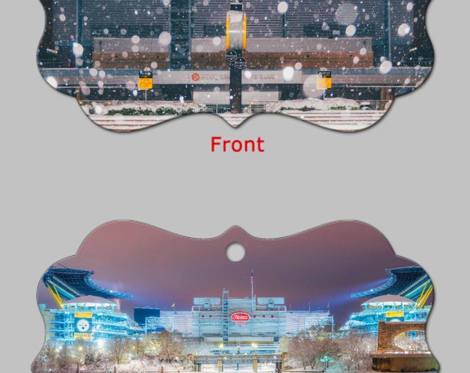 Heinz Field in the winter - Pittsburgh Christmas Ornaments