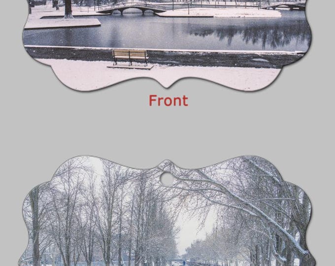 Snowy North Side - Pittsburgh Christmas Ornaments