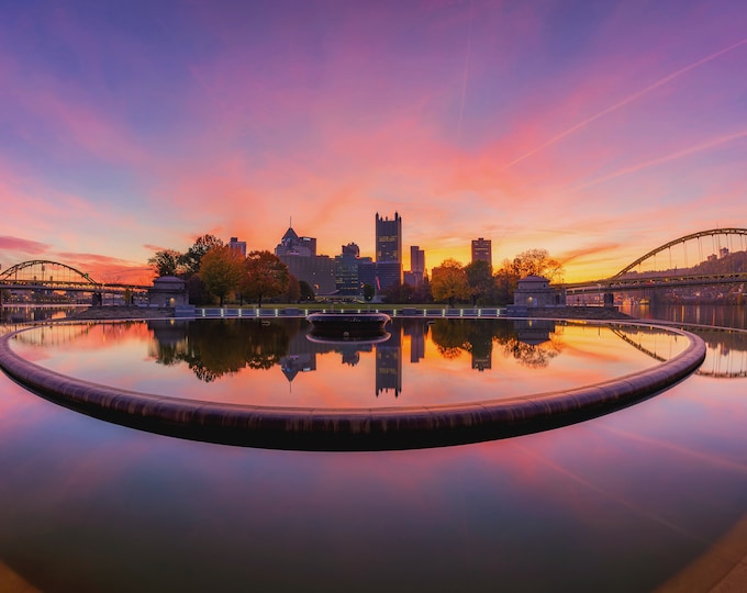 Color from the Point - Pittsburgh skyline - Various Prints