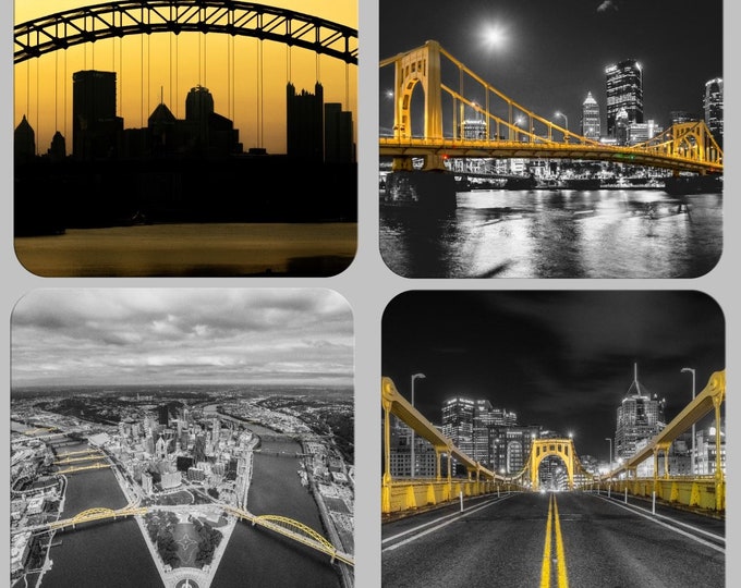 Pittsburgh in Black and Gold - Pittsburgh Coaster Set