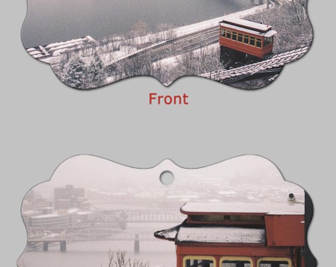 The Duquesne Incline on film - Pittsburgh Christmas Ornaments