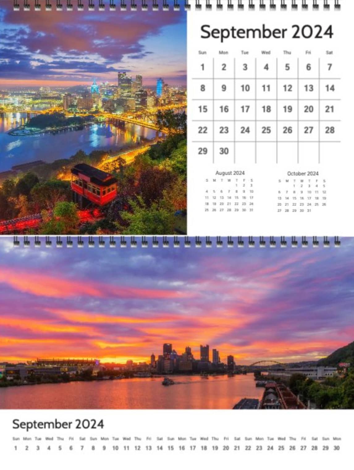 2024 Pittsburgh Desktop Calendar