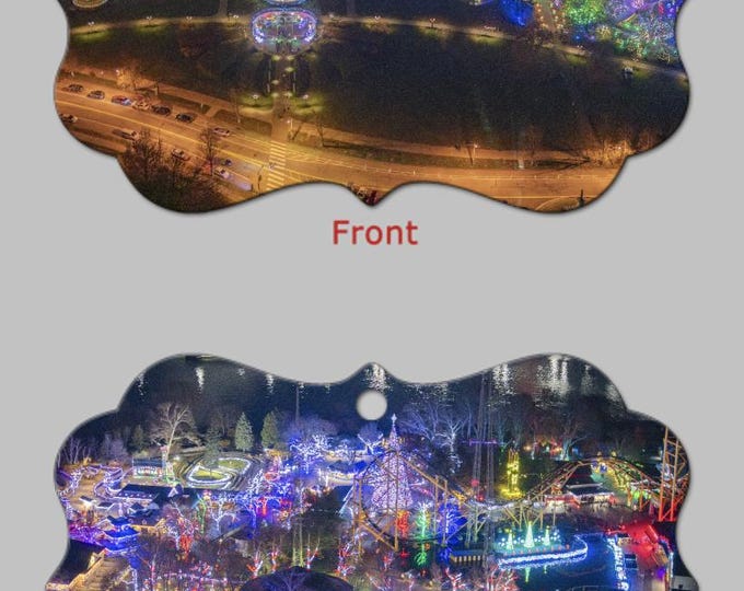 Phipps Conservatory and Kennywood Park from the air - Pittsburgh Christmas Ornaments