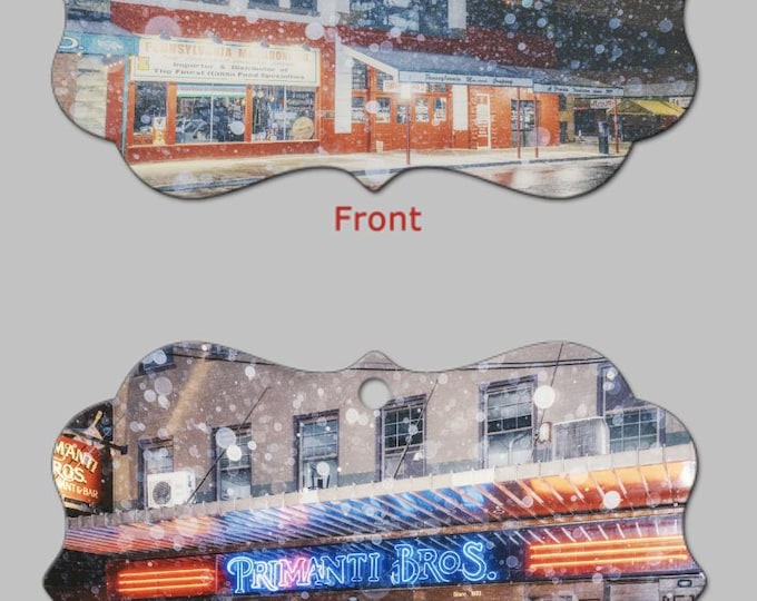 Strip District Snow Globes - Pittsburgh Christmas Ornaments