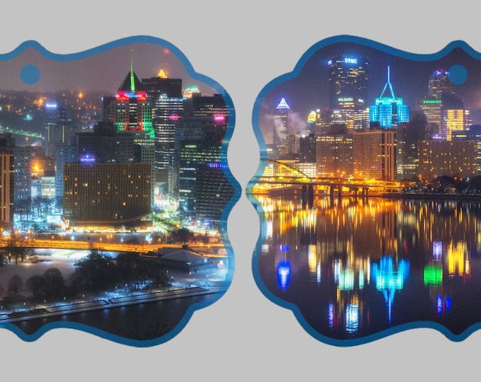 Nighttime at Christmas - Pittsburgh Christmas - Pittsburgh Christmas Ornaments