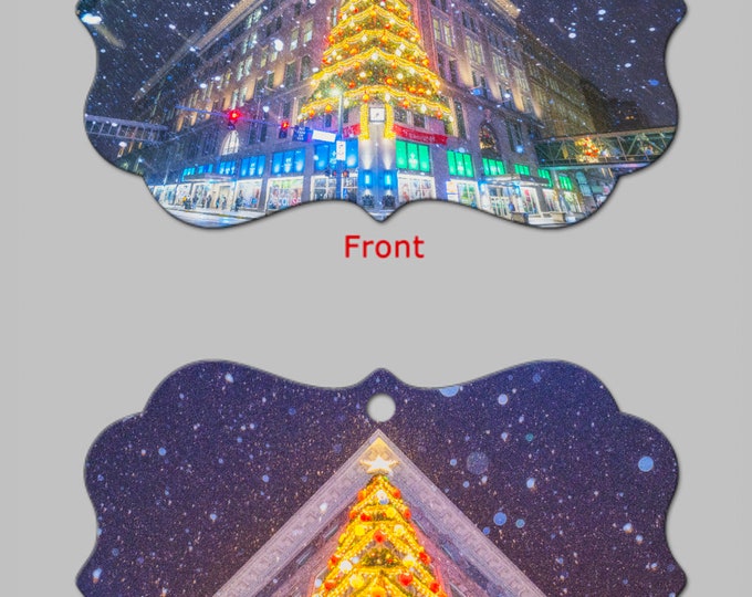 The Horne's Tree in Pittsburgh - Pittsburgh Snowglobe Series - Pittsburgh Christmas Ornaments