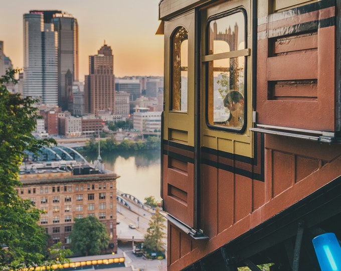 Reflections of the Mon Incline - Pittsburgh skyline - Various Prints