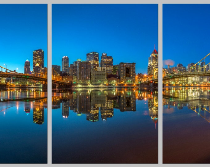 Still waters on the North Shore - Pittsburgh Triptych - Various formats