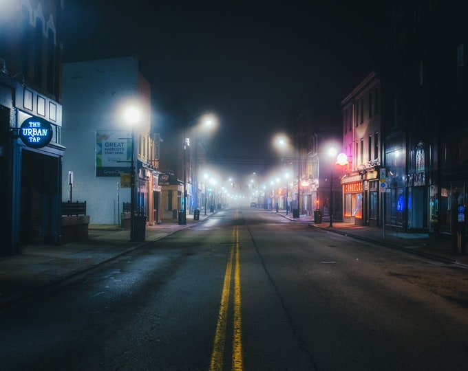 The South Side in a fog - Pittsburgh skyline - Various Prints