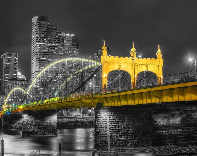 Selective Color of the Smithfield Street Bridge in Pittsburgh - Various Prints