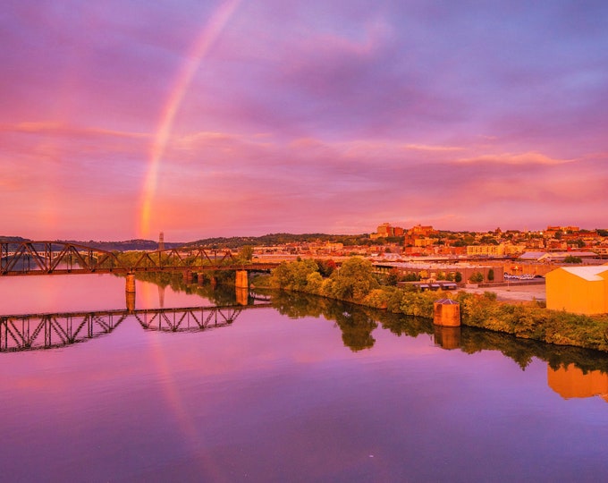 A rainbow at sunset - Pittsburgh Prints