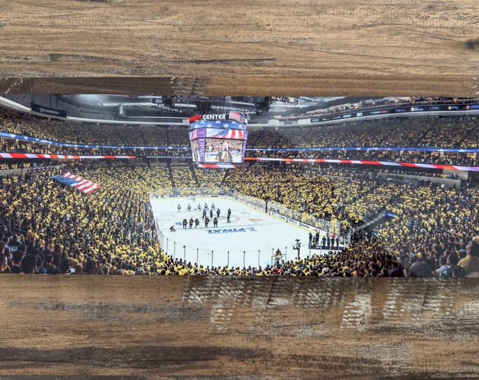 CONSOL Energy Center and the Pittsburgh Penguins - 5x15 metal print - Pittsburgh Prints