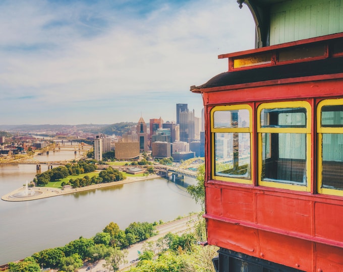 The Duquesne Incline and Point State Park - Pittsburgh skyline - Various Prints