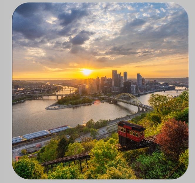 Pittsburgh from all angles Pittsburgh Coaster Set