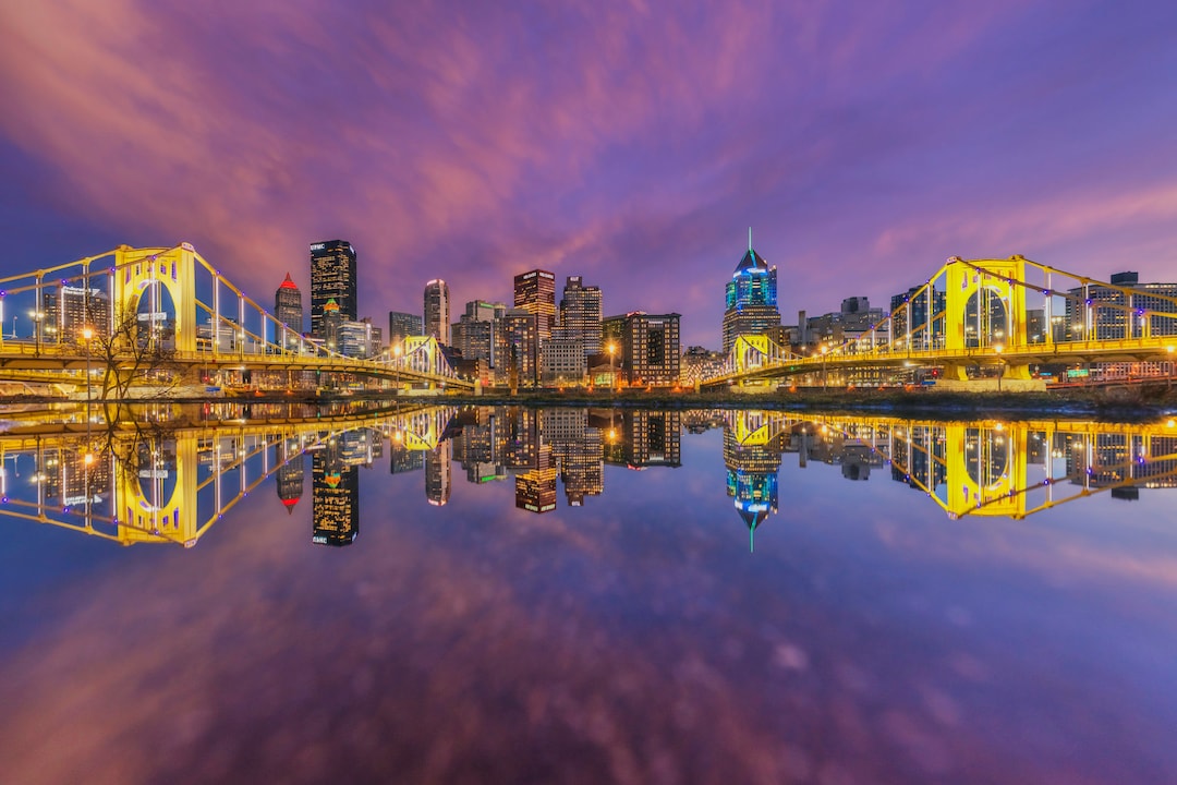 Colorful Reflections on the North Shore - Pittsburgh Skyline