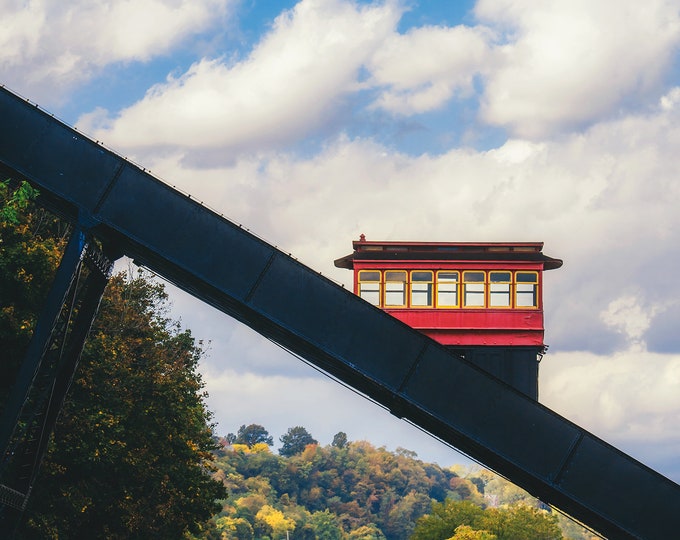 Incline in the fall - Pittsburgh skyline - Various Prints