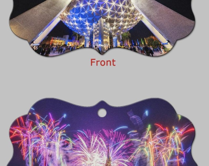 Disney World and Epcot at Night - Pittsburgh Christmas Ornaments
