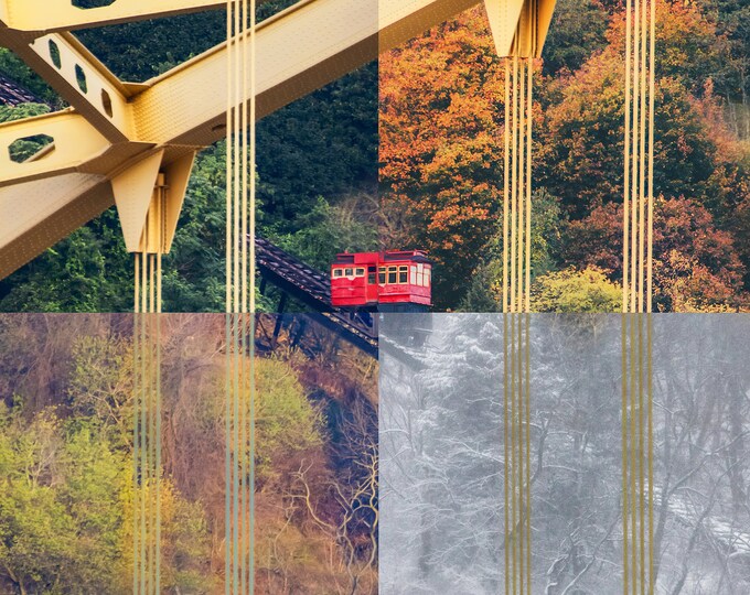 Four Seasons of the Duquesne Incline - Composite - Various Prints